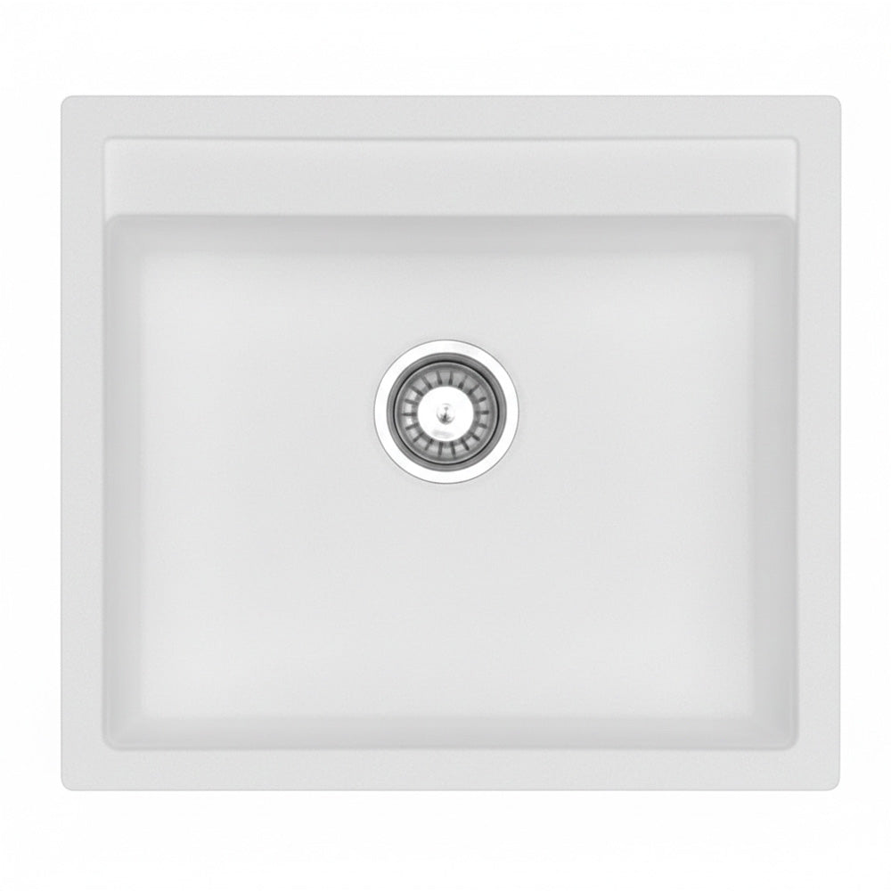 GRANITE Single Bowl Kitchen Sink D620-WH - Bathroom Hub