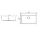 GRANITE Single Bowl Kitchen Sink D780-BK