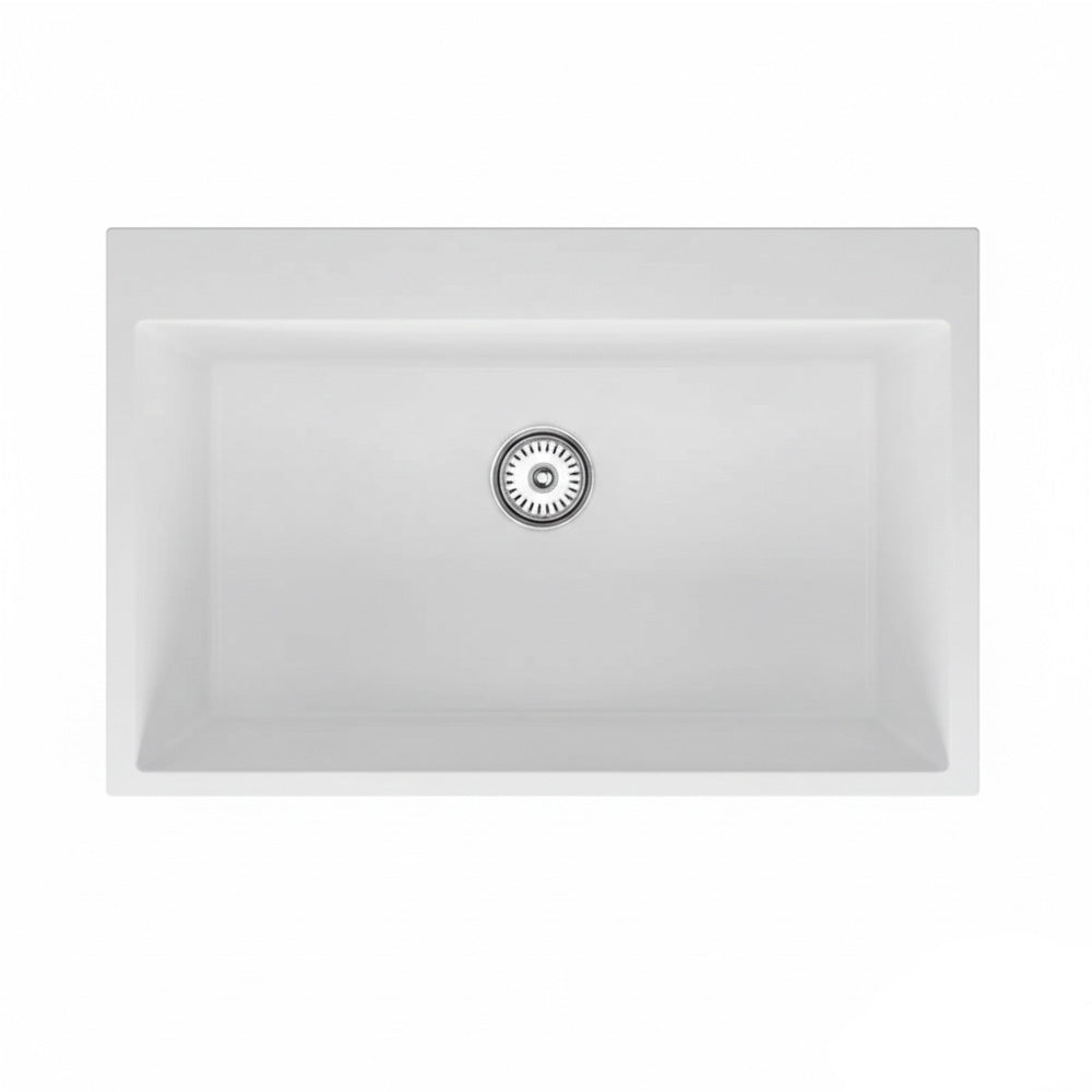 GRANITE Single Bowl Kitchen Sink D780-WH - Bathroom Hub