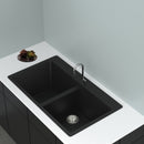 GRANITE Double Bowl Kitchen Sink-BK