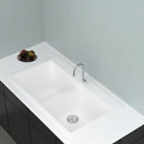 GRANITE Double Bowl Kitchen Sink D861-WH - Bathroom Hub