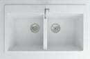 GRANITE Double Bowl Kitchen Sink D861-WH - Bathroom Hub