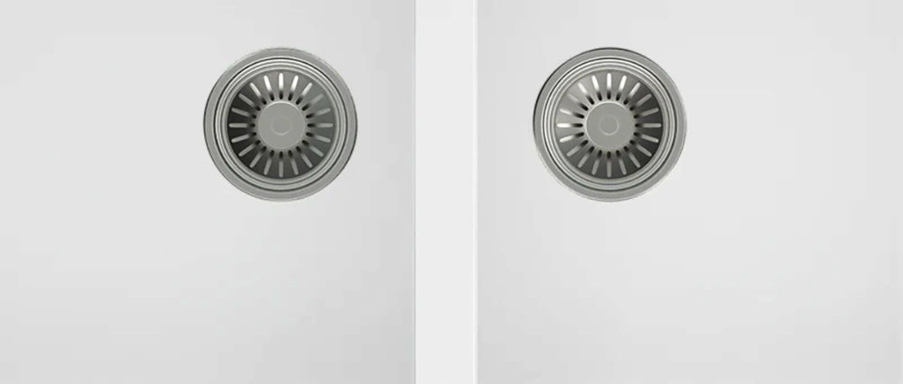 GRANITE Double Bowl Kitchen Sink D861-WH - Bathroom Hub