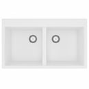 GRANITE Double Bowl Kitchen Sink D861-WH - Bathroom Hub