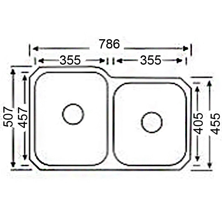 Cora Kitchen Sink 808 x 490mm DB3119 - Bathroom Hub