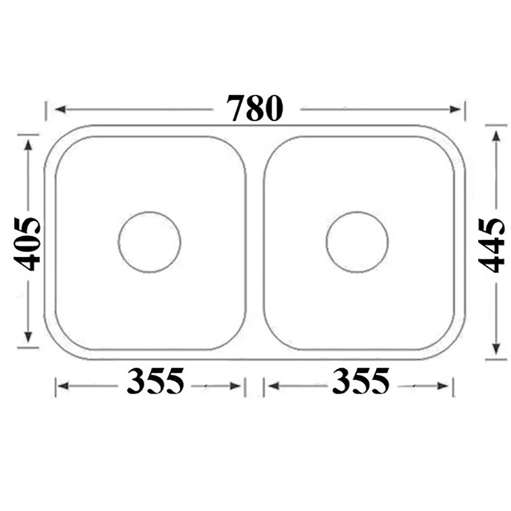 Cora Kitchen Sink 780 x 445mm DB560A - Bathroom Hub
