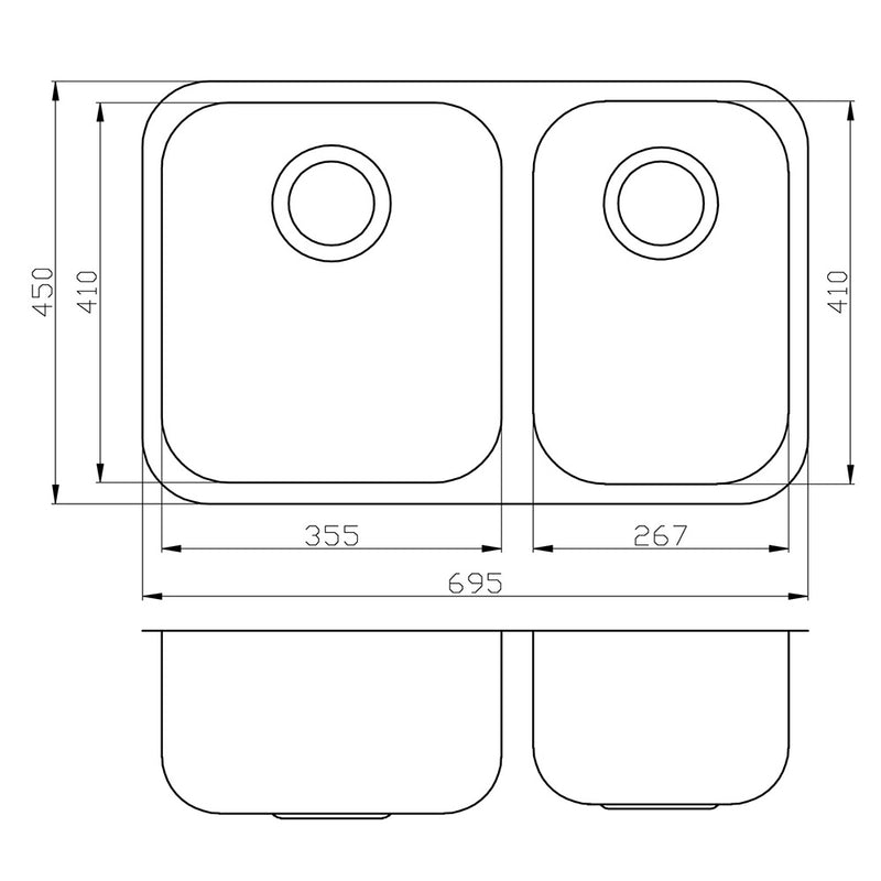 Cora Kitchen Sink 695 x 450mm DB568A