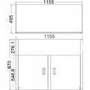 Laundry Tub with Cabinet 1155 x 495 x 870mm DB652B