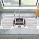 Single Bowl & Double Drainer Kitchen Sink 1180 x 480mm DH446S