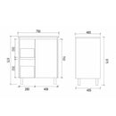 Freestanding Dark Grey Bathroom Vanity DM750L