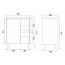 Freestanding Dark Grey Bathroom Vanity DM750R