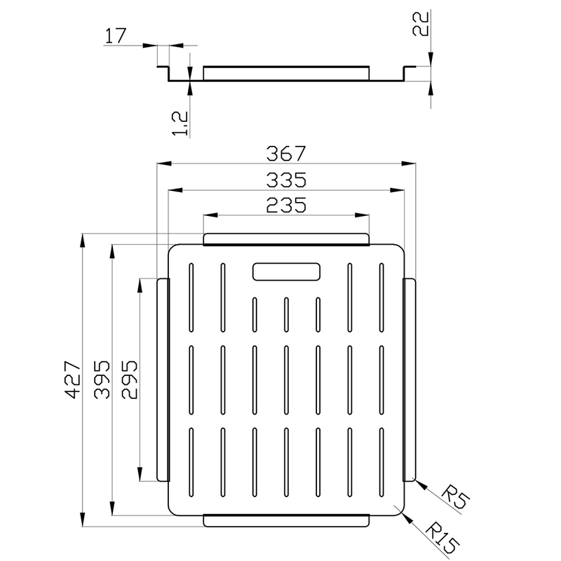 Square Colander 367 x 427mm