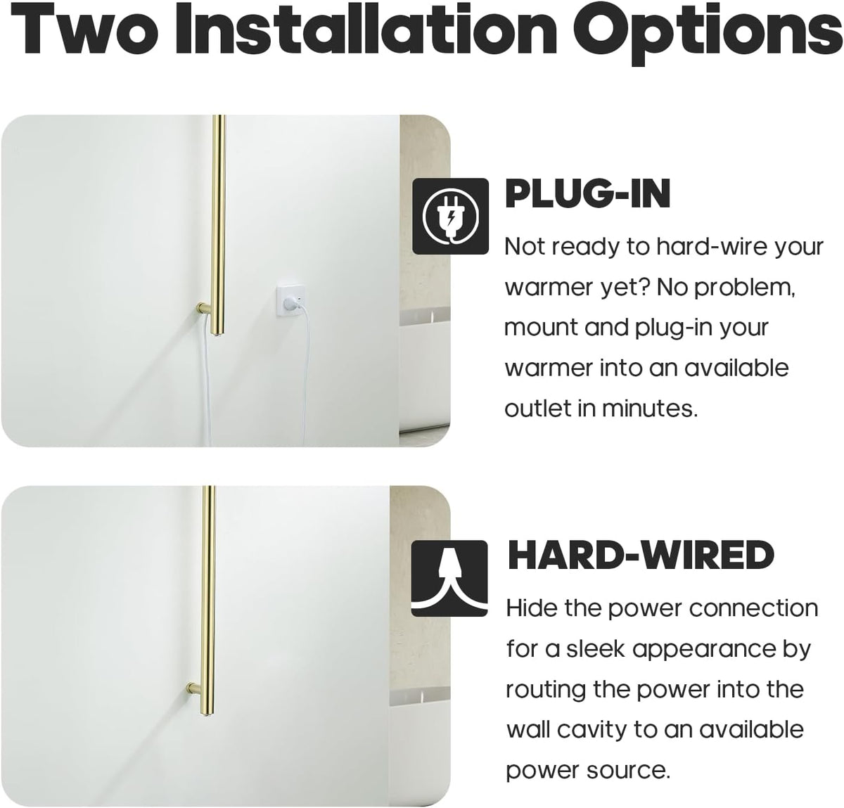 Decaura 900mm Vertical Heated Towel Rail-bathroom-hub-online