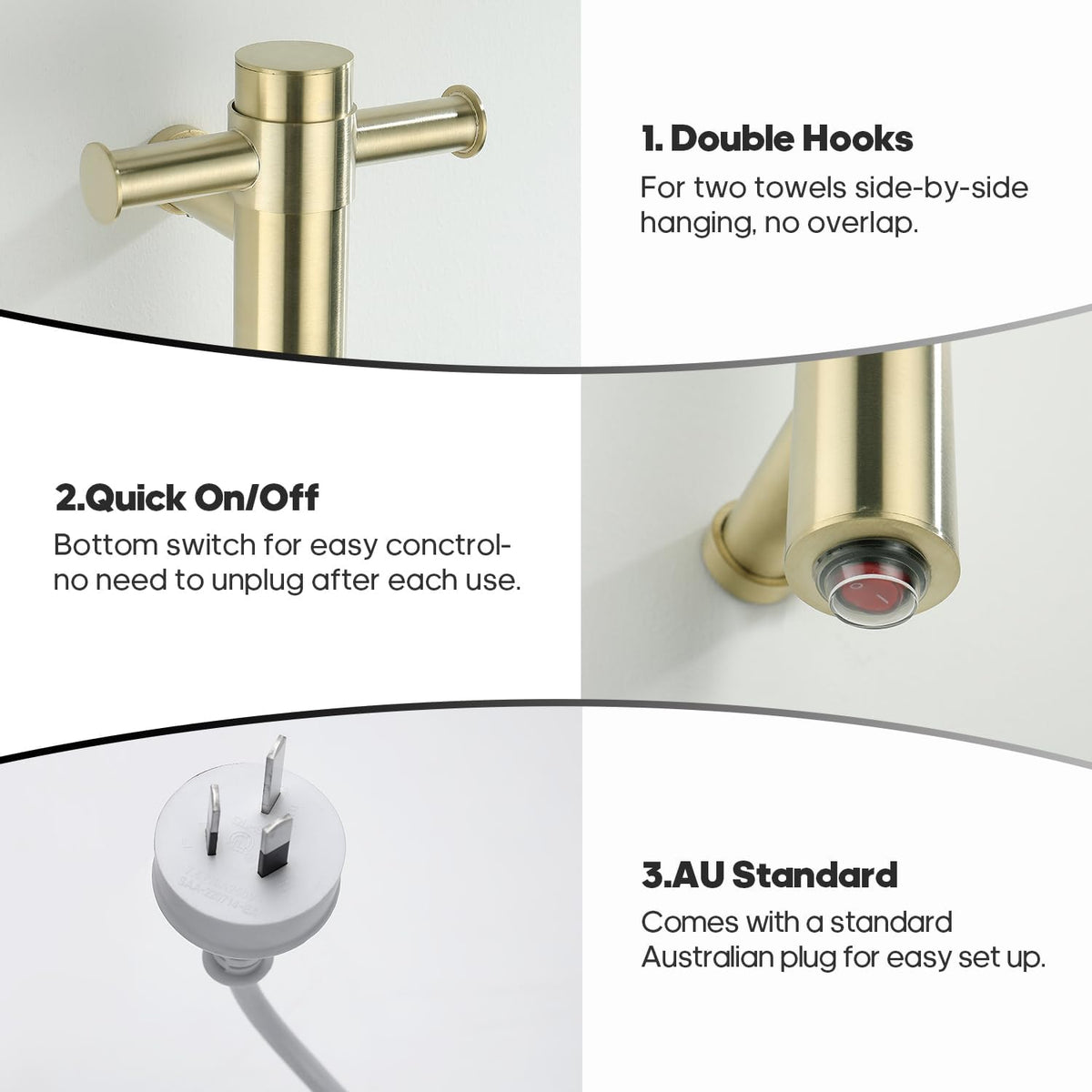 Decaura 900mm Vertical Heated Towel Rail-bathroom-hub-online