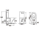 Back To Wall Rimless Toilet Suite Eva