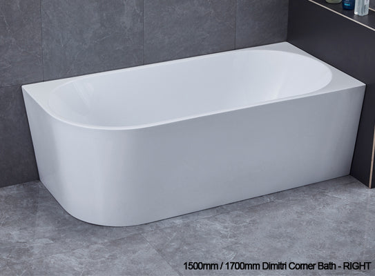 1700mm Alaska Corner Freestanding Bath - Bathroom Hub