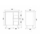 Freestanding White Bathroom Vanity MD750R