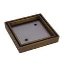 Square Tile Bed Floor Waste, 90mm Outlet, GD328AB-AB Antique Brass- bathroom-hub-online