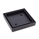 Square Tile Bed Floor Waste, 75mm Outlet, Matte Black