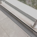 Aluminium Slimline Shower Grate Drain Gun Metal 300-3000x100x21mm