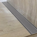 Aluminium Slimline Shower Grate Drain Gun Metal 300-3000x100x21mm