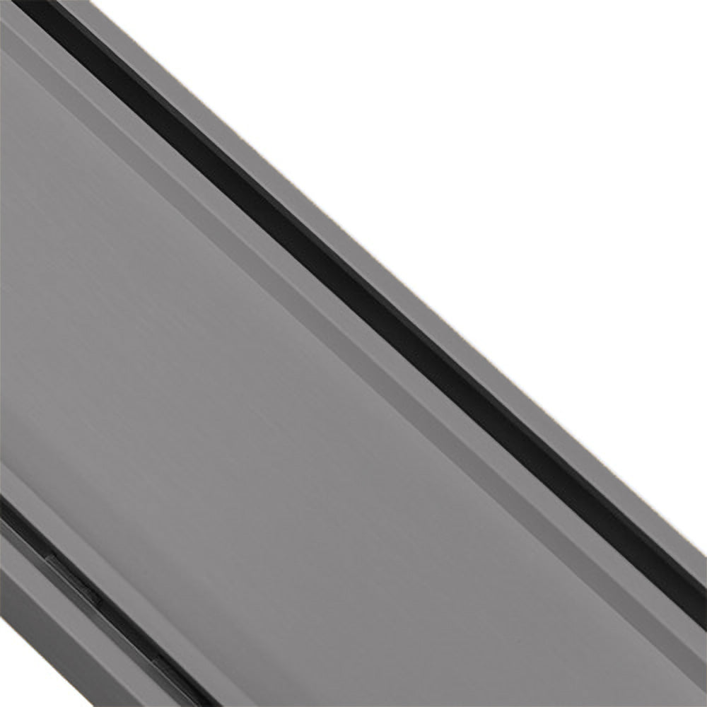 Aluminium Slimline Tile Insert Shower Drain Gun Metal 300-3000x100x21mm - Bathroom Hub