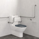 90° Accessible Left-Hand Grab Rail, Stainless Steel