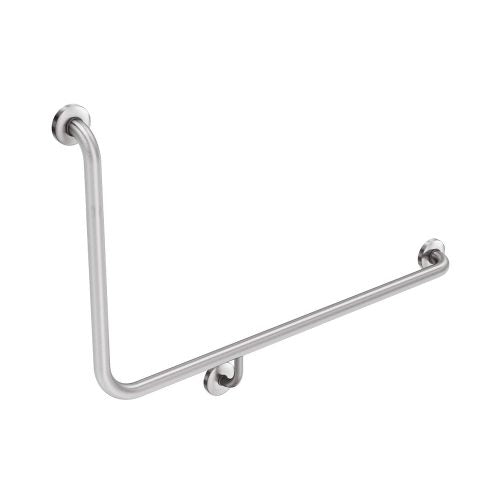90° Accessible Right-Hand Grab Rail, Stainless Steel