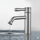 Clasico Basin Mixer Brushed Nickel HYB868-203-BN - Bathroom Hub