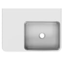 IKON ART 600 Square Bowl SHELF BASIN L/H 600 x 425 x 168mm HDI-11-201-LHS - Bathroom Hub
