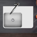 IKON ART 600 Square Bowl SHELF BASIN R/H 600 x 425 x 168mm - HDI-11-201-RHS