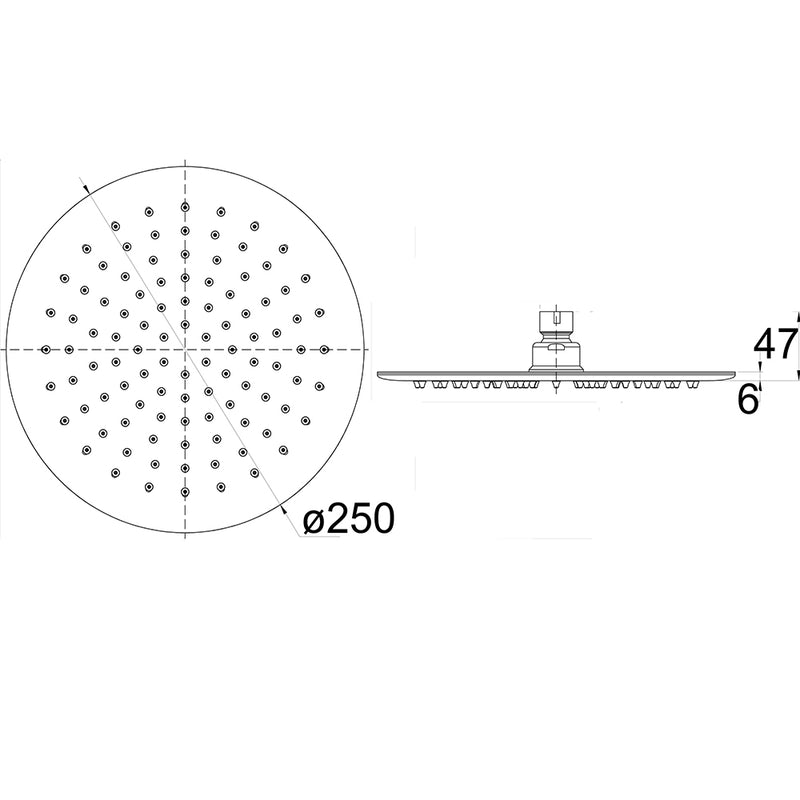 Kara Shower Head 250mm HPA11-102