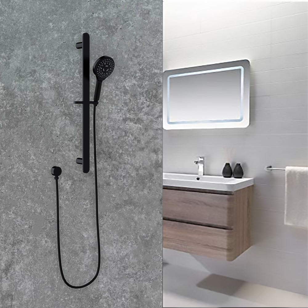 Kara Sliding Shower Rail Matt Black HPA11-301-B