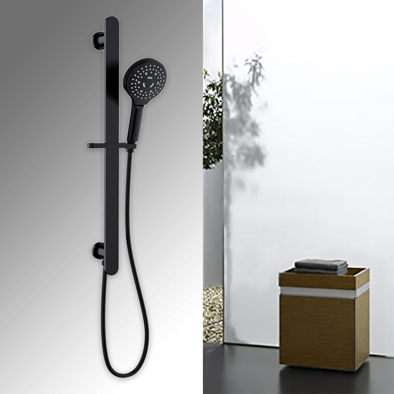 Kara Sliding Shower Rail w Integrated Water Inlet Matt Black HPA11-301D-B