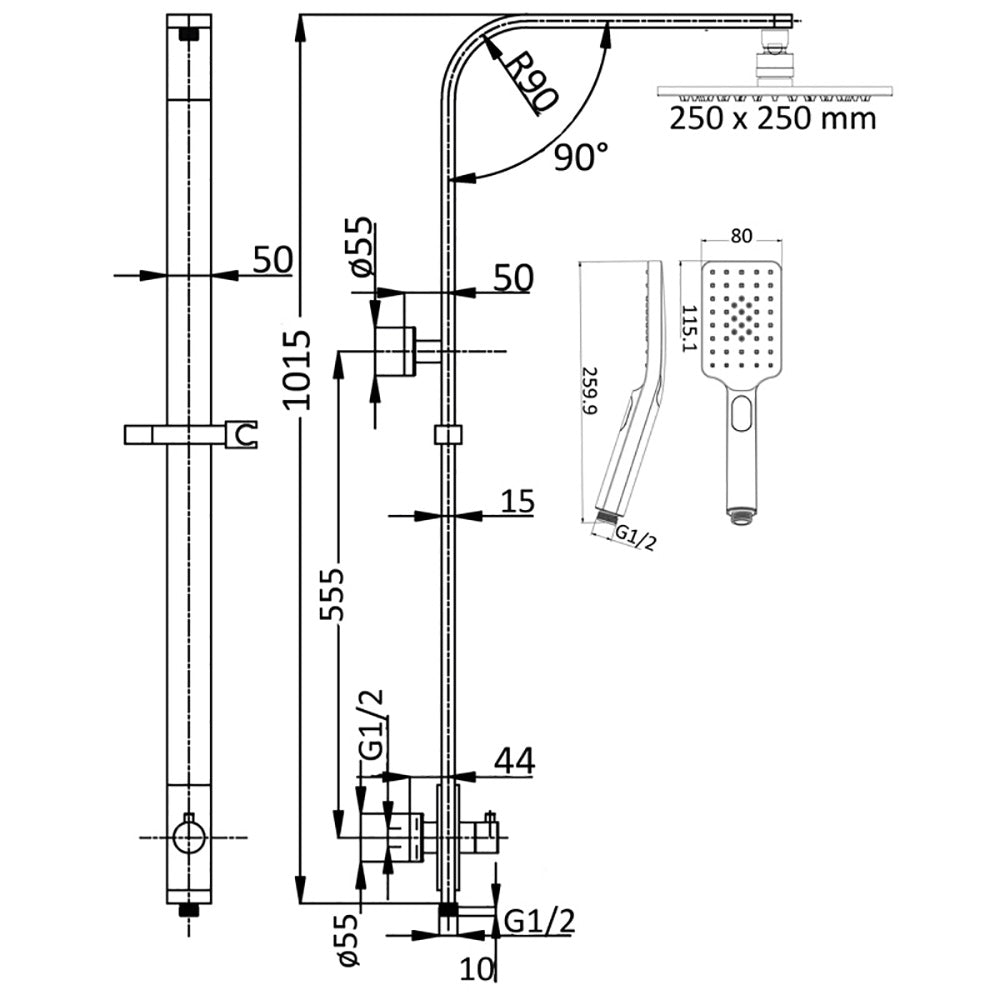 Seto Combo Shower Set HPA66-201