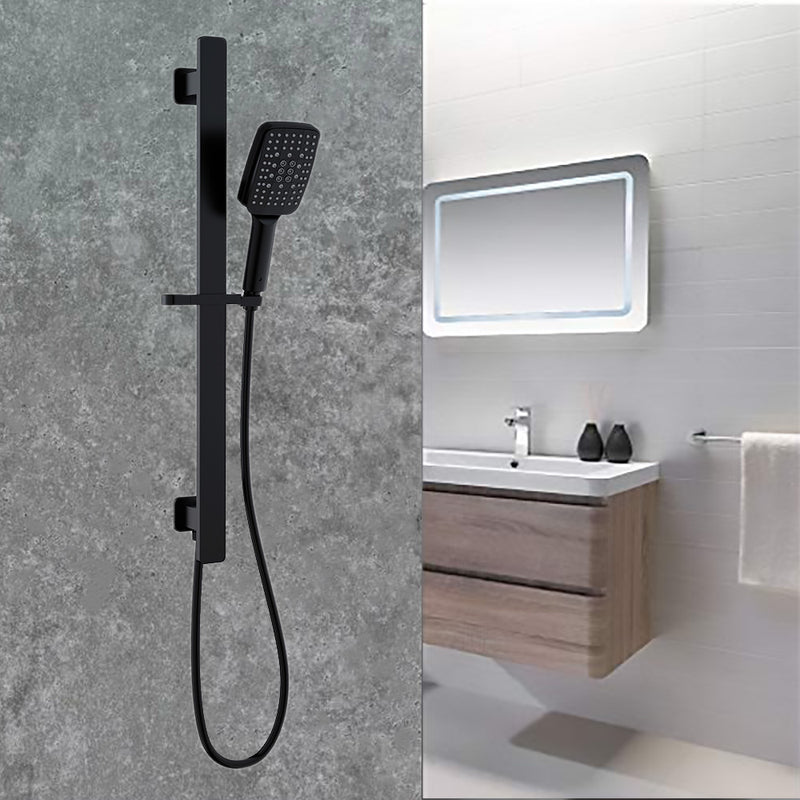 Seto Sliding Shower Rail w Integrated Water Inlet Matt Black HPA66-301D-B