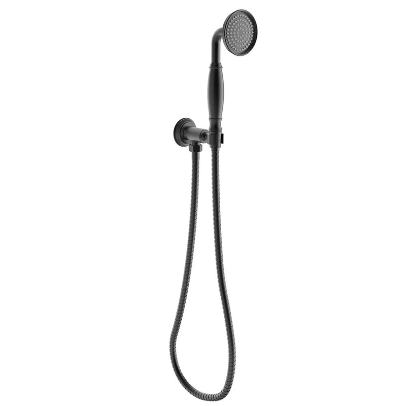 Vintage Hand shower On Wall Outlet Bracket in Matt Black [HPA868-101-1MB]