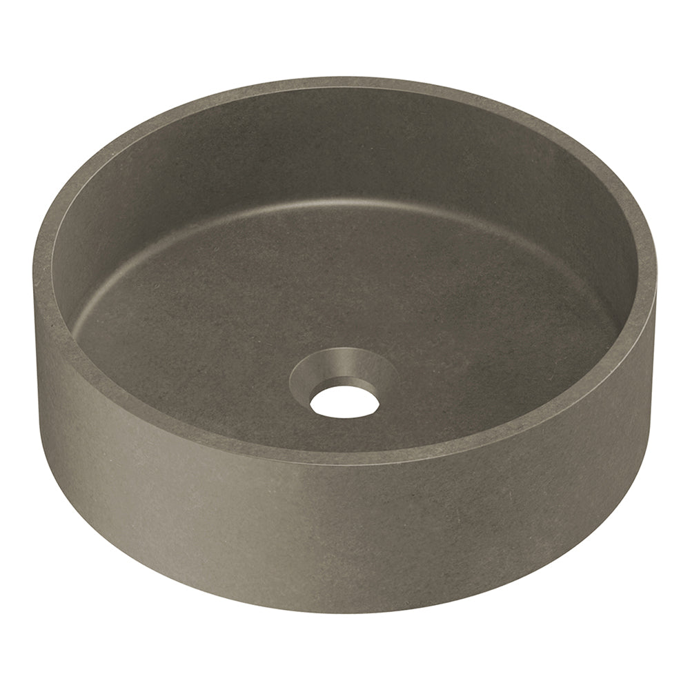 Zale Round Basin Dark Grey 390 x 120mm HTI-22-501 - Bathroom Hub