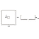 Zale Square Basin 360 x 360 x 120mm HTI-22-502