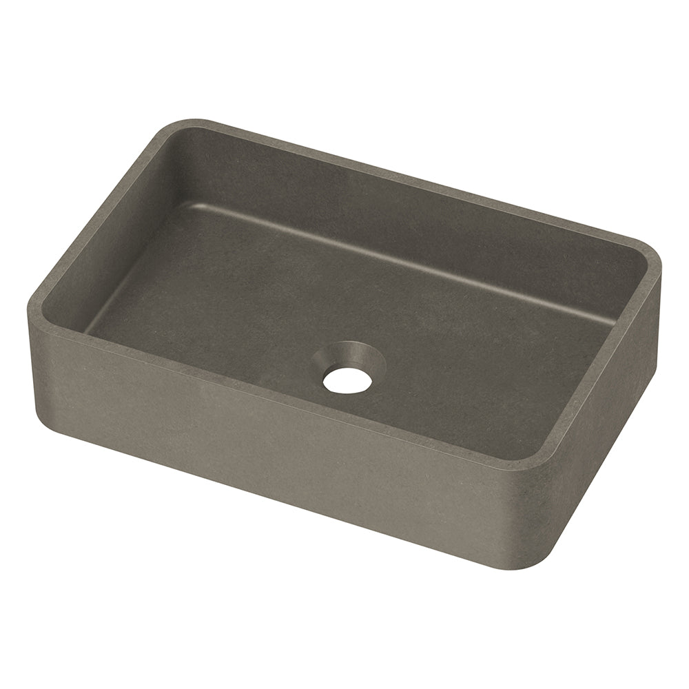 Zale Rectangle Basin Dark Grey 500 x 325 x 120mm HTI-22-503 - Bathroom Hub
