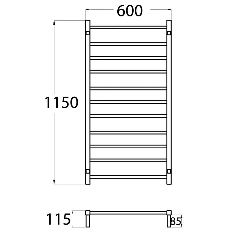 Heated Towel Rail HTR-S6B