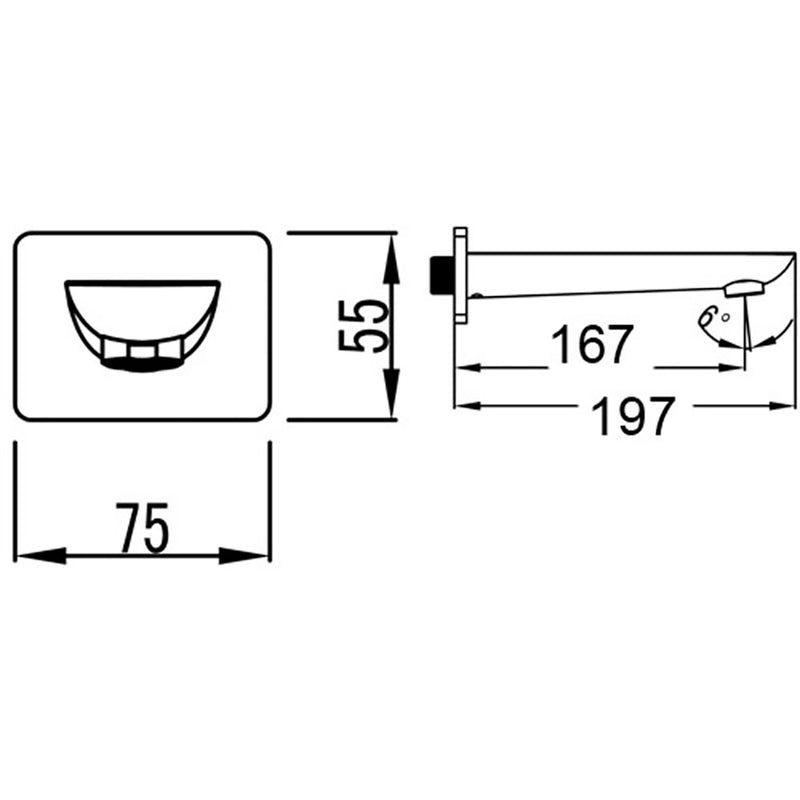 Kara Bath Spout - HYB11-801MB