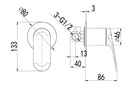 Sulu II Wall Mixer Rough-In Body- HYB168-301BD