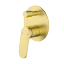 Sulu II Wall Diverter Mixer Trim Kit With Rough-In Body Brushed Gold HYB168-501TK-BG