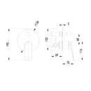 Sulu II Wall Diverter Mixer Trim Kit With Rough-In Body Gunmetal HYB168-501TK-GM