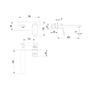 Sulu II Wall Basin Mixer Trim Kit With Rough-In Body Brushed Gold HYB168-601TK-BG