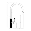 Linie Lead Free Pull Out Sink Mixer Gunmetal HYB585-103GM