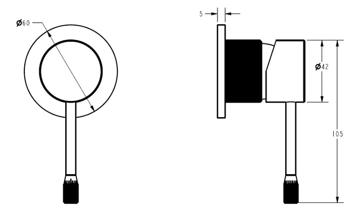 Linie Wall Mixer Trim Kit With Rough In Body Brushed Nickel HYB585-303TK-BN