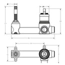 Linie Wall Mixer Rough-in Body HYB585-602BD