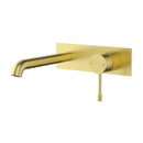 Linie Wall Basin Mixer Trim Kit Rough-In Body Brushed Gold HYB585-602TK-BG